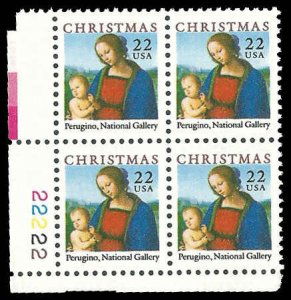 PCBstamps   US #2244 PB 88c(4x22c)Christmas, Madonna & Child, MNH, (PB-3)
