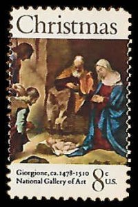 PCBstamps   US #1444 8c Christmas, Adoration, MNH, (4)