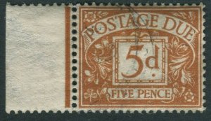 GB 1956 5d SG D52 Used QEII LEFT BORDER (002988)