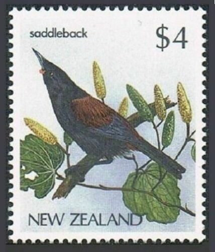 New Zealand 770A block/4,MNH.Michel 961. Birds.1986.Saddleback.  