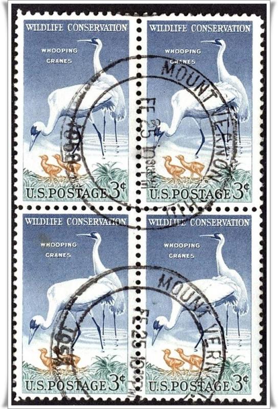 ♦SC#1098 3¢ Wildlife Conservation Block of Four (Used)