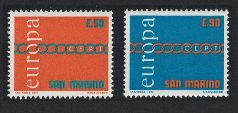 San Marino Europa 2v issue 1971 SG#913-914