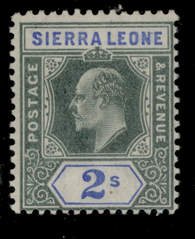 SIERRA LEONE EDVII SG83, 2s green and ultramarine, VLH MINT. Cat £55.