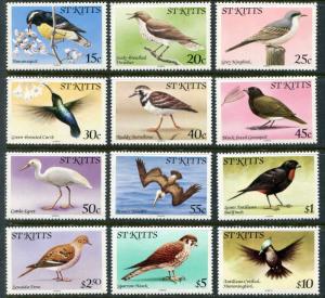 St Kitts 55-66, MNH, Birds Rusty-tailed flycatcher, Banana-quit, Scaly- x11677