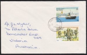 FALKLAND IS 1984 cover to Australia - Port Stanley cds.....................B5140