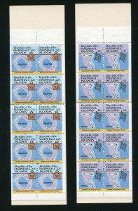 Marshall Islands 40a and 42a Maps and Navigation Complete Booklets MNH