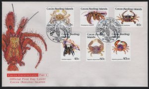 Cocos Islands 1992 FDC Sc 249-260 Crustaceans