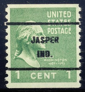 Jasper IN, 839-61 Bureau Precancel, 1¢ coil Washington