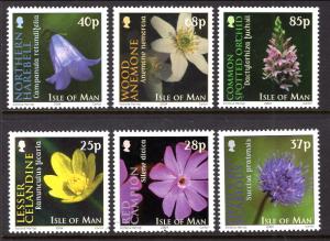 Isle of Man 1033-1038 Flowers MNH VF