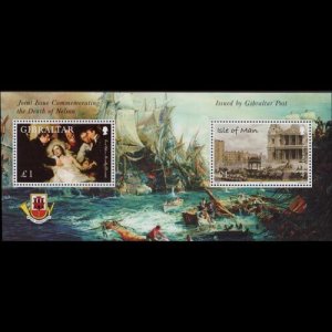 GIBRALTAR 2005 - Scott# 1028 S/S Trafalgar Battle NH