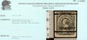 Newfoundland #77 Mint Fine - Very Fine Full Original Gum Hinged **With Cert.**