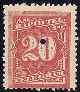 #1T6 20 cents Prepaid Telegraph Stamp used F