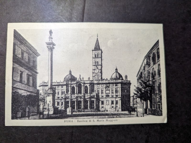 1926 Italy Airmail RPPC Postcard Cover Rome to Naples