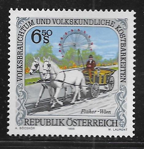 AUSTRIA  1752 MNH HORSE DRAWN CART ISSUE 1998