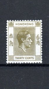 Hong Kong 1938 30c yellow-olive SG 151 MH