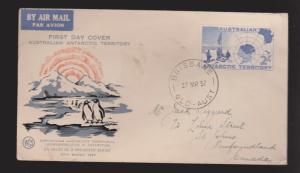 AUSTRALIA Antarctic Territory Scott # L4 On FDC WCS Thermal Cachet