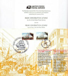 USPS Chicago FDC Ceremony Program + Invitation 3286 C2 Irish Imm Joint Eire 1168