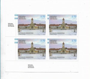 ARGENTINA 2021, RIO GRANDE CITY 100 YEARS BLOCK OF FOUR VALUES MINT MNH