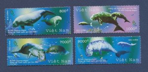 VIET NAM - Scott 3298-3301 - unused light hinged - Dugong - sea life - 2007