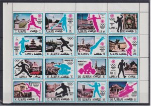 1971 Ajman - Winter Olympics Sapporo - Mi-726-741 - PERF. - MNH