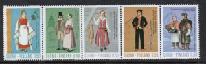 Finland Sc 522a 1972 Regional Costumes stamp strip  mint NH