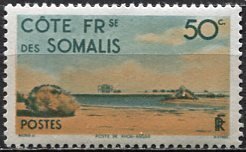 Somali Coast 1947: Sc. # 251; MH Single Stamp