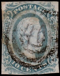 US Confederate States Scott 11c (1863-64) Used G-F, CV $50.00 C