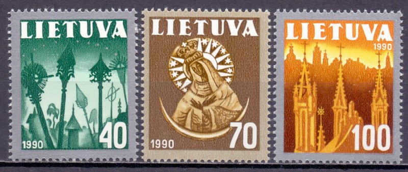 Lithuania. 1991. 474-76. Religion. MNH.