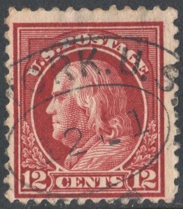 SC#512a 12¢ Franklin Single (1917) Used