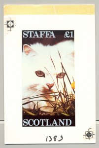 Staffa (Br Local) 1982 Cats Original Artwork of S/S