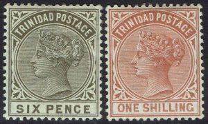 TRINIDAD 1883 QV 6D AND 1/-