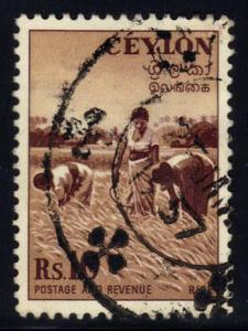 Ceylon #328 Harvesting Rice, used (18.00)