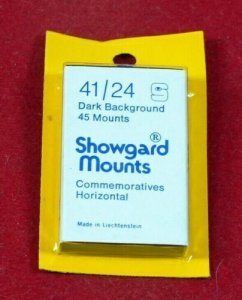 Showgard Stamp Mounts Gard - Black and Clear - Choice of styles and sizes