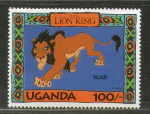 Uganda 1994 Disney´s The Lion King Scar Cartoon Animation Film Cinema Sc 1266h