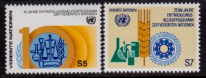 UN Vienna #22-23 MNH ~ Volunteers (1981)