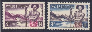 Wallis & Futuna Islands 150-51 MNH 1957 Wallis Islander Set Very Fine