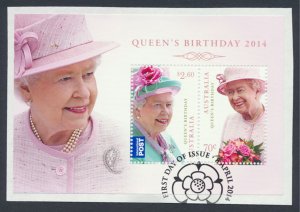 Australia SC# 4071a SG MS4143   QE II Birthday with fdc see details scan