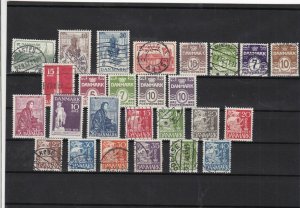 denmark 1937-41 mounted mint+used stamps  ref 11753