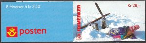 NORWAY 1995 CHRISTMAS Skiing Complete Booklet Sc 1114a MNH