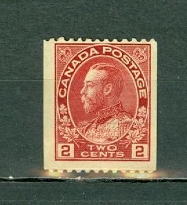 CANADA 1915 GEO V #132 COIL  MINT NO THINS...$37.50