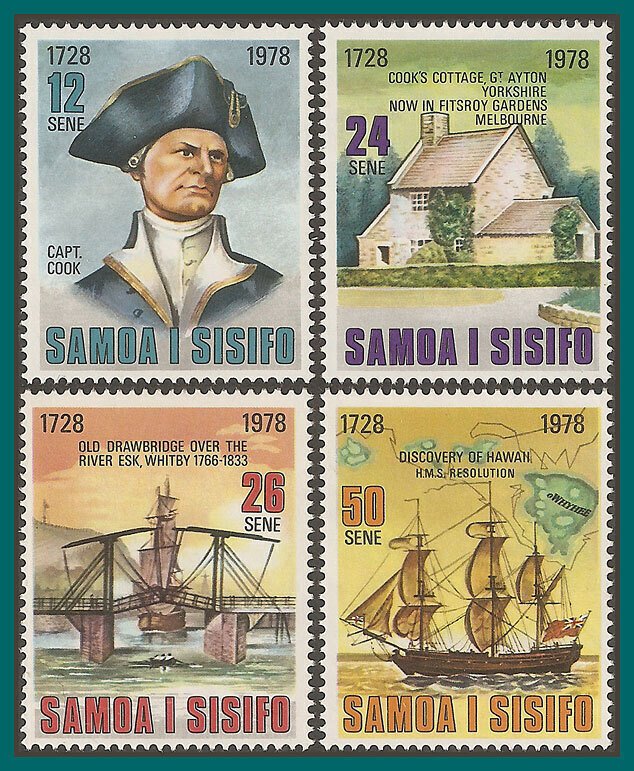 Samoa 1978 Captain Cook, MNH #474-477,SG512-SG515