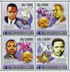 Humanists Stamp Malcolm X Martin Luther King Jr. Nobel Prize S/S MNH #3257-3260