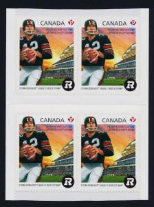 Canada 2755 Gutter Pair Block MNH CFL Football, Ottawa Redblacks