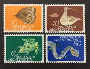 Liechtenstein 1973-4 #536-8, #540 Wildlife, MNH.