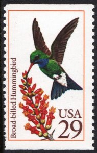 SC#2643 29¢ Hummingbirds: Broad-billed Hummingbird Booklet Single (1992) MNH