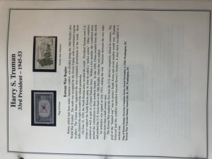 The Heritage Collection President Stamps From 29th to 38th Complete Book