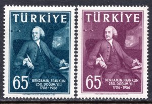 2004 - Turkey 1957 - Benjamin Franklin - MNH Set