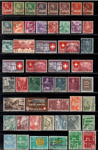 50 Different F-VF Used Switzerland Stamps # 2 - I Combine S/H