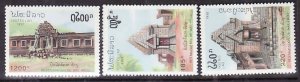 Laos-Sc#1082-4- id6-unused NH set-Wat Phou-1992-