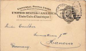 United States York York W 1909 W in duplex  1889-1946  2c Liberty Postal Card...